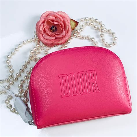 dior makeup bag nearby